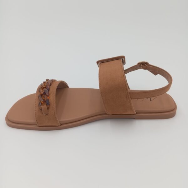 Sandales femme Aniston camel à boucle et détail chaîne – Pointure 39 – Image 4