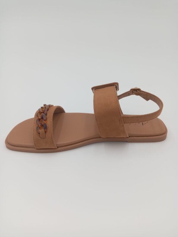 Sandales femme Aniston camel à boucle et détail chaîne – Pointure 39 – Image 4