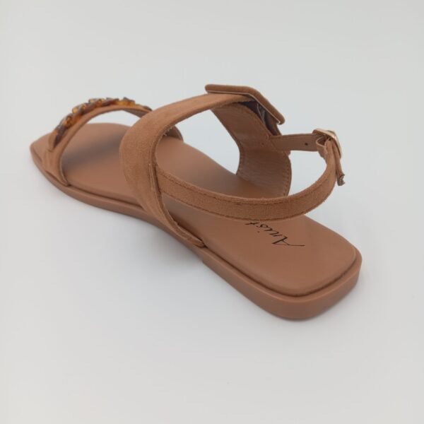 Sandales femme Aniston camel à boucle et détail chaîne – Pointure 39 – Image 5