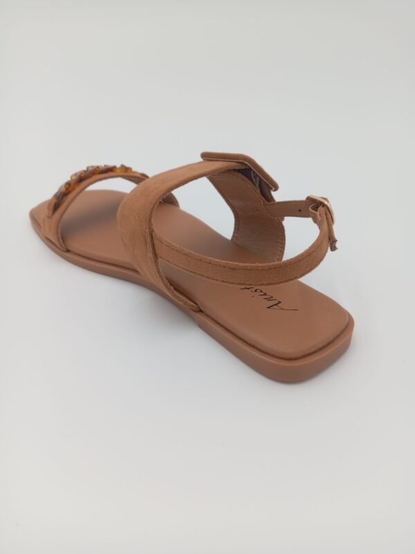 Sandales femme Aniston camel à boucle et détail chaîne – Pointure 39 – Image 5
