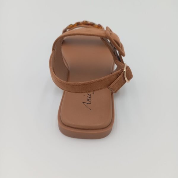 Sandales femme Aniston camel à boucle et détail chaîne – Pointure 39 – Image 6