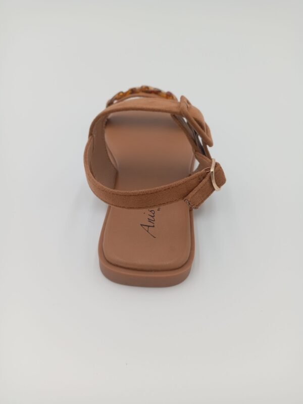 Sandales femme Aniston camel à boucle et détail chaîne – Pointure 39 – Image 6