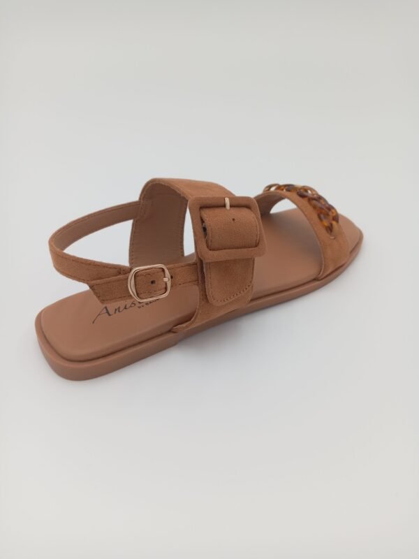 Sandales femme Aniston camel à boucle et détail chaîne – Pointure 39 – Image 7