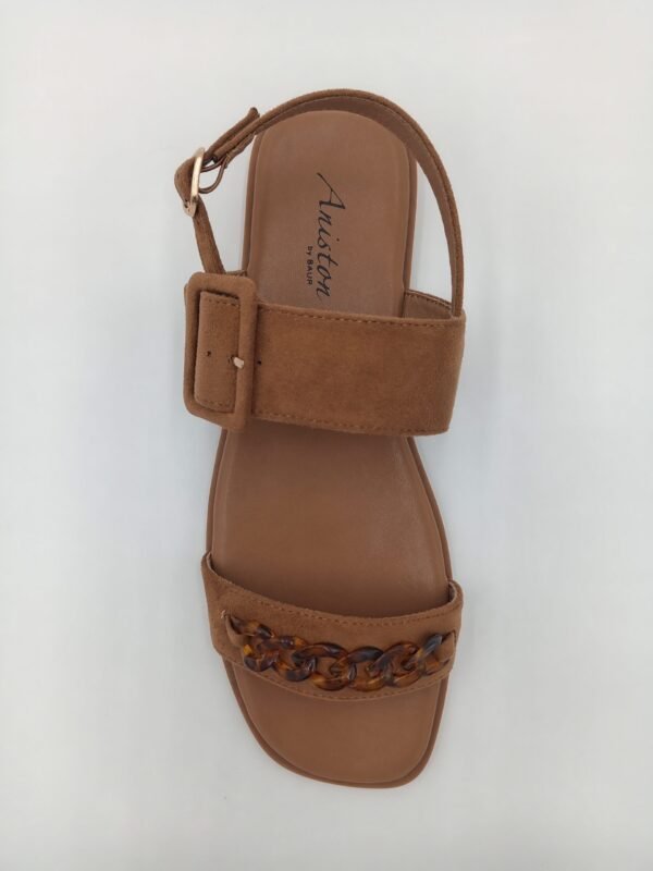 Sandales femme Aniston camel à boucle et détail chaîne – Pointure 39 – Image 9