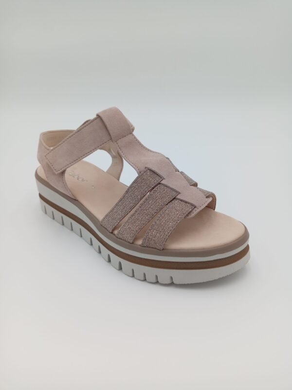 Sandales Gabor rose poudré compensées – Pointure 39