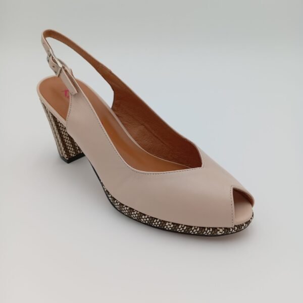 Sandales Rosewood Ambar beige en cuir – Pointure 39