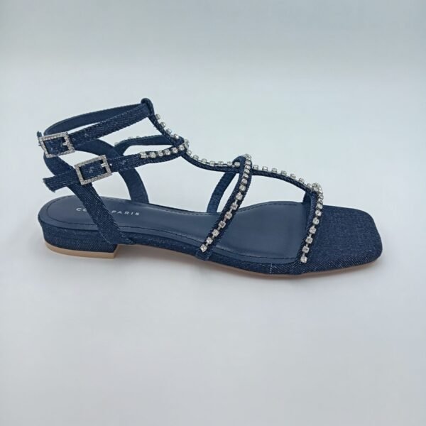 Alternative view of Sandales Cosmoparis Horia – Bleu Denim & Strass – Pointure 37
