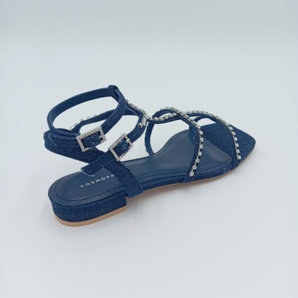 Sandales Cosmoparis Horia – Bleu Denim & Strass – Pointure 37 – Image 3
