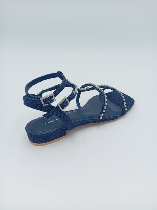 Sandales Cosmoparis Horia – Bleu Denim & Strass – Pointure 37 – Image 3