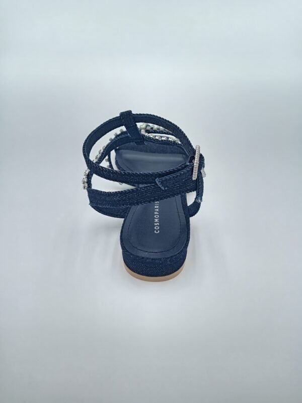 Sandales Cosmoparis Horia – Bleu Denim & Strass – Pointure 37 – Image 4