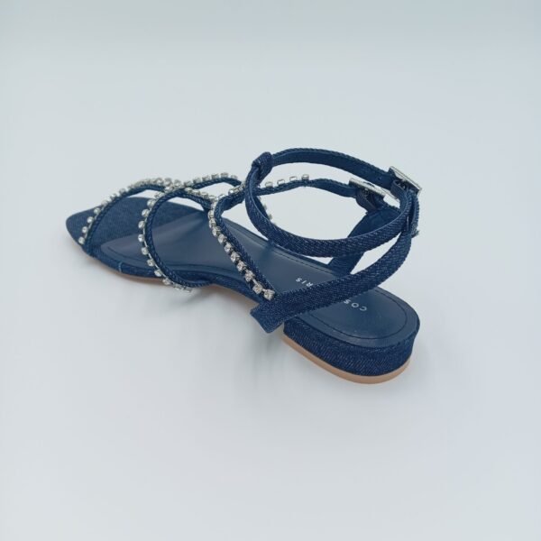 Sandales Cosmoparis Horia – Bleu Denim & Strass – Pointure 37 – Image 5