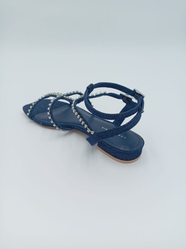 Sandales Cosmoparis Horia – Bleu Denim & Strass – Pointure 37 – Image 5