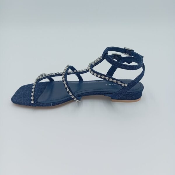 Sandales Cosmoparis Horia – Bleu Denim & Strass – Pointure 37 – Image 6