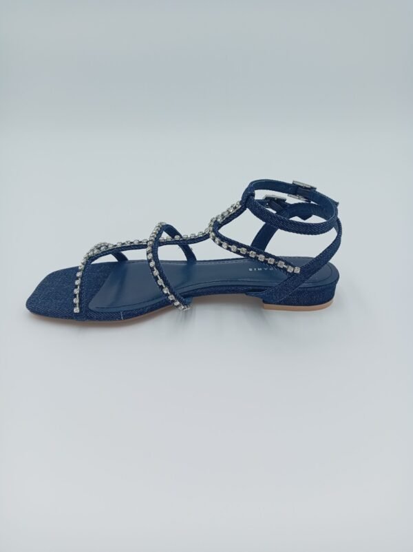 Sandales Cosmoparis Horia – Bleu Denim & Strass – Pointure 37 – Image 6