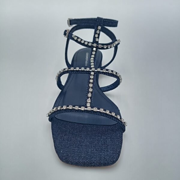 Sandales Cosmoparis Horia – Bleu Denim & Strass – Pointure 37 – Image 8