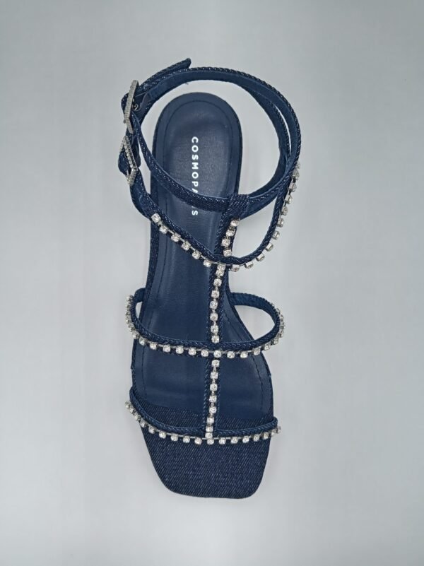 Sandales Cosmoparis Horia – Bleu Denim & Strass – Pointure 37 – Image 9