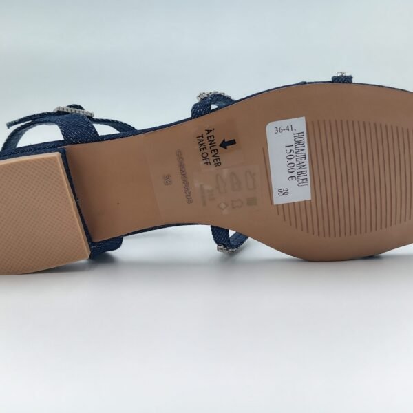 Sandales Cosmoparis Horia – Bleu Denim & Strass – Pointure 37 – Image 10