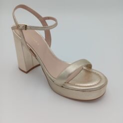 Sandales Cosmoparis Pamela Cuir Doré Femme – Pointure 40