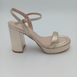 Alternative view of Sandales Cosmoparis Pamela Cuir Doré Femme – Pointure 40