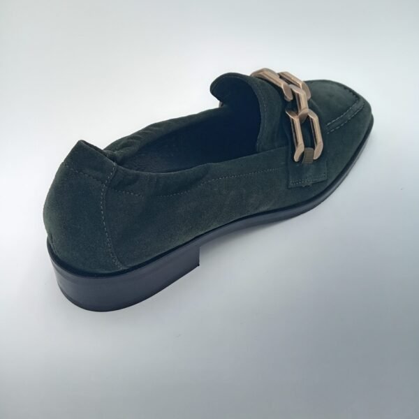 Mocassins daim vert femme Adige A Jazz V3 Velours Pin pointure 38 arriere droit