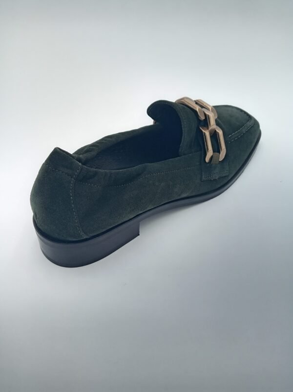 Mocassins daim vert femme Adige A Jazz V3 Velours Pin pointure 38 arriere droit