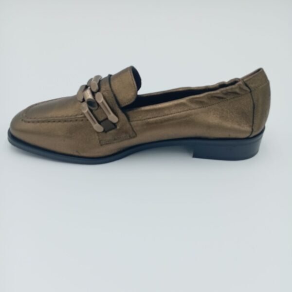 Mocassins cuir bronze femme Adige Jazz V7 Shinny Bronzo pointure 40 profil opposé