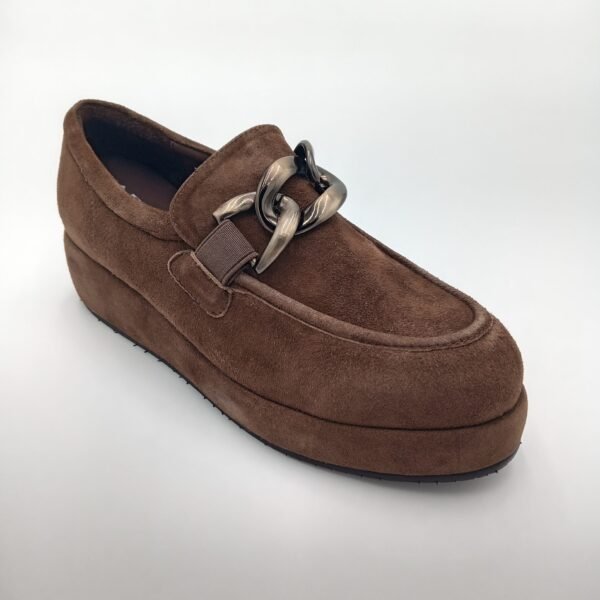 Mocassins Adige velours marron femme