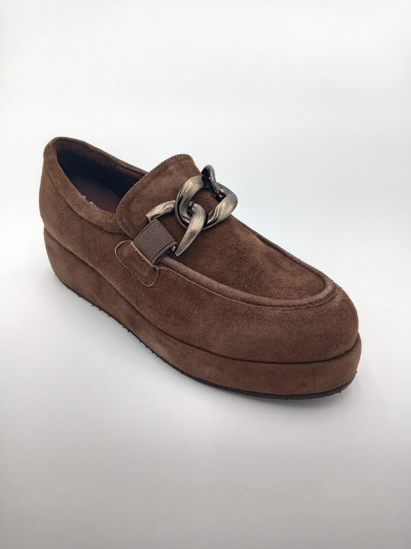 Mocassins Adige velours marron femme