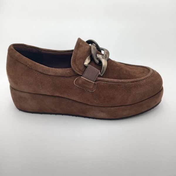 Mocassins velours marron femme Adige V4 Noix pointure 38 profil