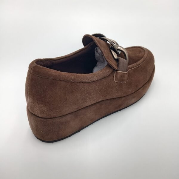 Mocassins velours marron femme Adige V4 Noix pointure 38 arrière droit