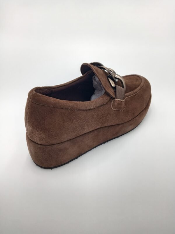 Mocassins velours marron femme Adige V4 Noix pointure 38 arrière droit