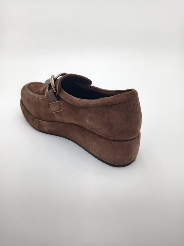 Mocassins velours marron femme Adige V4 Noix pointure 38 arrière gauche