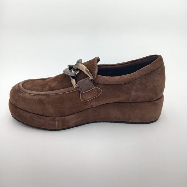 Mocassins velours marron femme Adige V4 Noix pointure 38 profil opposé
