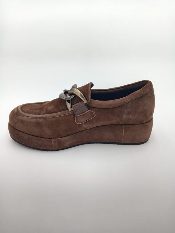Mocassins velours marron femme Adige V4 Noix pointure 38 profil opposé