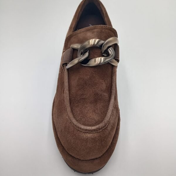 Mocassins velours marron femme Adige V4 Noix pointure 38 dessus
