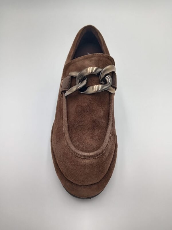 Mocassins velours marron femme Adige V4 Noix pointure 38 dessus