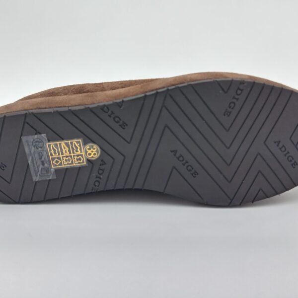 Mocassins velours marron femme Adige V4 Noix pointure 38 semelle