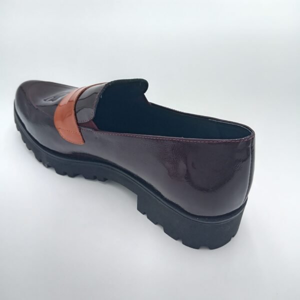 Mocassins vernis bordeaux femme Rosewood Tania pointure 39 arrière gauche