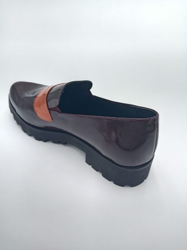 Mocassins vernis bordeaux femme Rosewood Tania pointure 39 arrière gauche