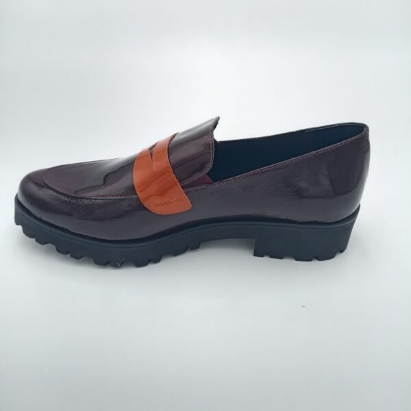 Mocassins vernis bordeaux femme Rosewood Tania pointure 39 profil opposé