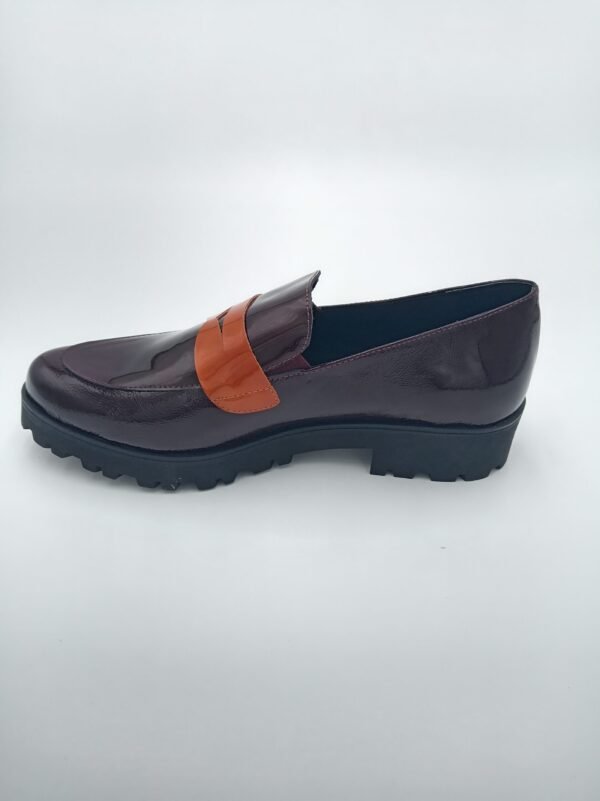 Mocassins vernis bordeaux femme Rosewood Tania pointure 39 profil opposé