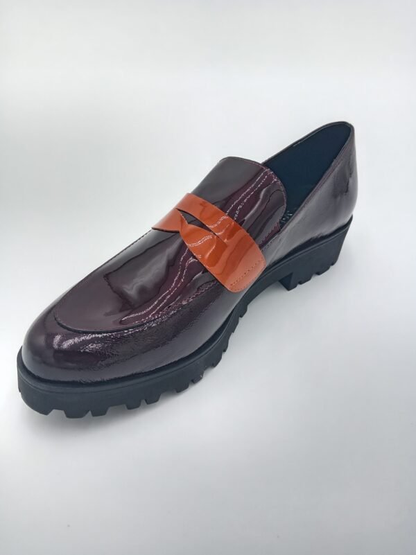 Mocassins vernis bordeaux femme Rosewood Tania pointure 39 avant gauche