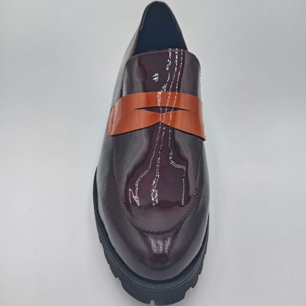 Mocassins vernis bordeaux femme Rosewood Tania pointure 39 dessus