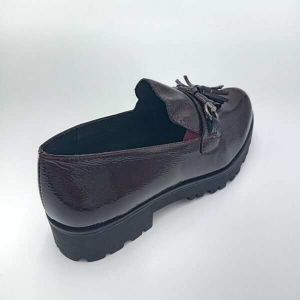 Mocassins vernis bordeaux femme Rosewood Joss arrière droit pointure 39