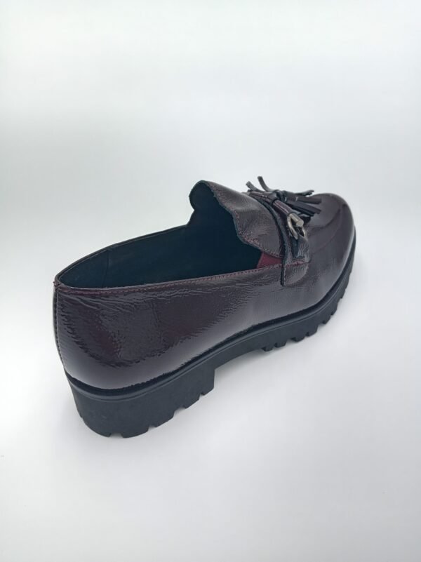 Mocassins vernis bordeaux femme Rosewood Joss arrière droit pointure 39