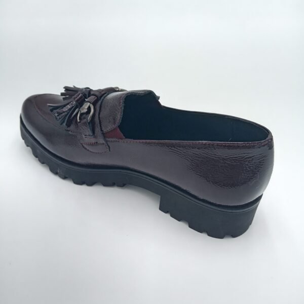 Mocassins vernis bordeaux femme Rosewood Joss arrière gauche pointure 39