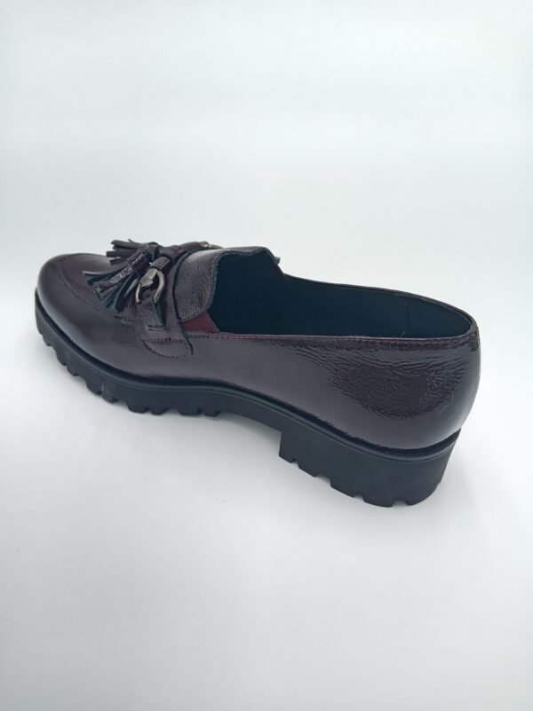 Mocassins vernis bordeaux femme Rosewood Joss arrière gauche pointure 39