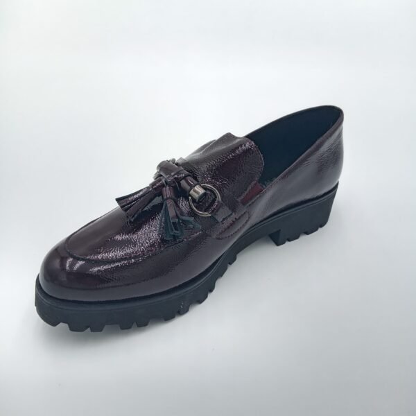 Mocassins vernis bordeaux femme Rosewood Joss avant droit pointure 39