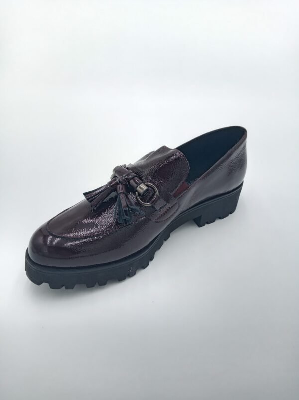 Mocassins vernis bordeaux femme Rosewood Joss avant droit pointure 39