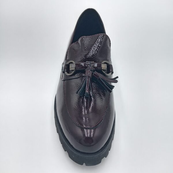 Mocassins vernis bordeaux femme Rosewood Joss arrière dessus pointure 39